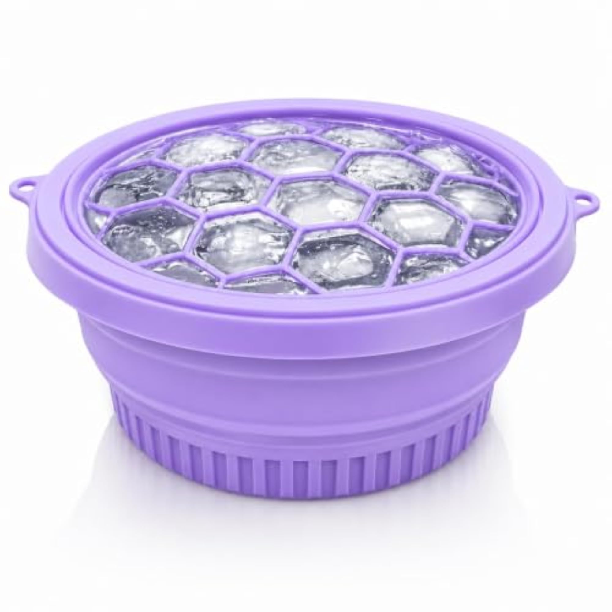 Silicone Collapsible Face Bowl with Built-in Ice Tray, Modern Style